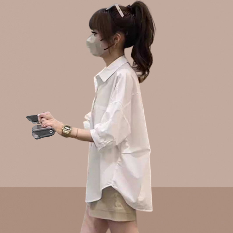 小个子夏装搭配一整套时尚套装女士2026新款短袖衬衫休闲阔腿短裤