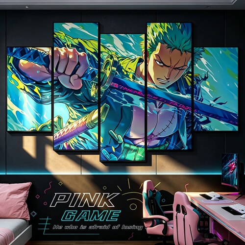 海贼王路飞索隆电竞房挂画