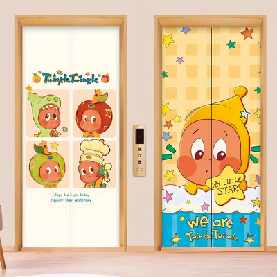 电梯门贴纸入一梯一户装饰画