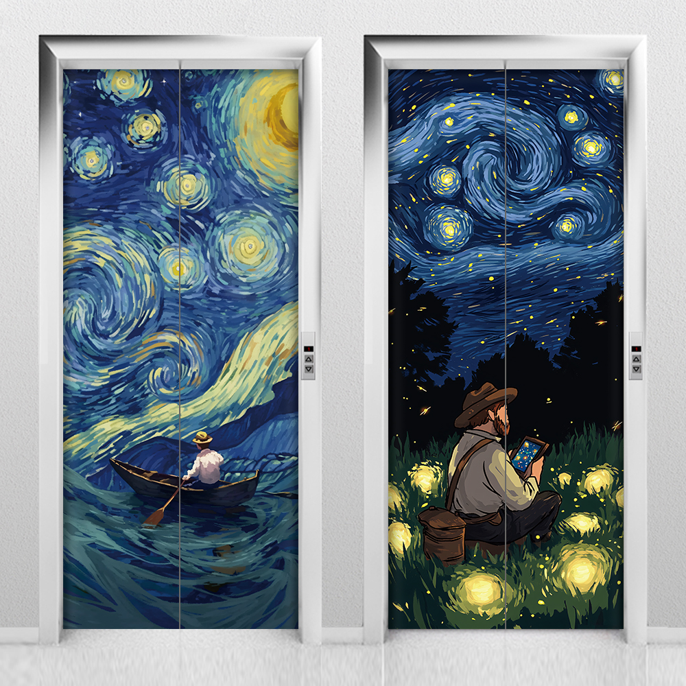 入户电梯门贴纸装饰贴画现货速发