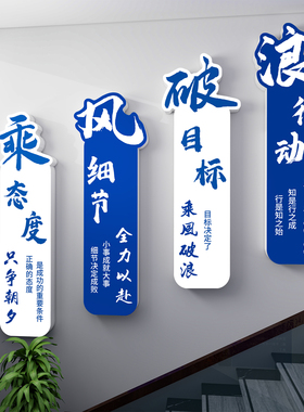 企业文化墙装饰挂画激励志标语公司会议办公室氛围布置背景墙贴纸