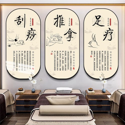 中医养生馆推拿足疗按摩装饰画