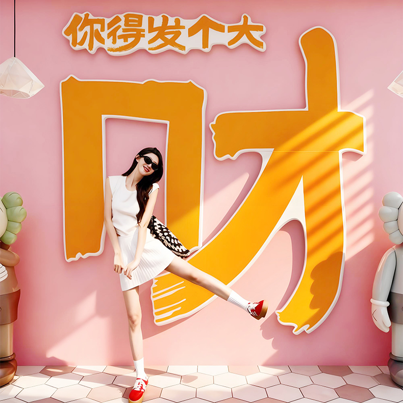 网红打卡墙吸引人多种款式可选