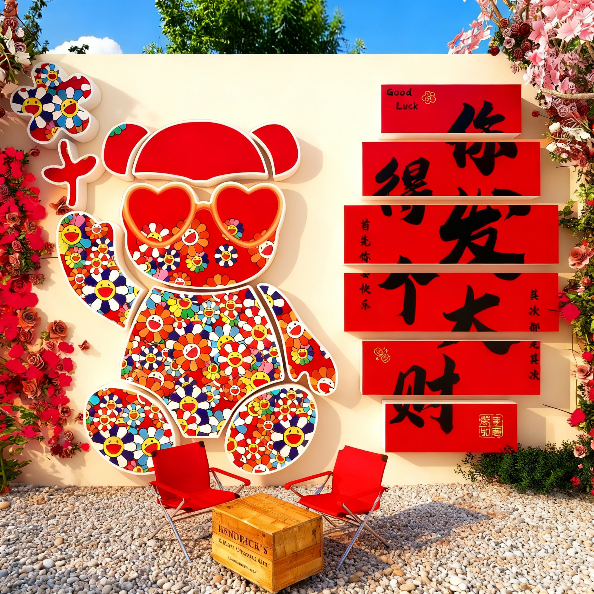 2026马新年装饰网红打卡墙拍照区氛围布置形象背景贴你得发个大财,家居饰品,软装墙贴,淘宝优惠券,粉丝福利购,淘宝优惠卷