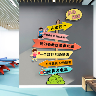 网红乒乓球馆室墙面装饰画体育馆俱乐部训练打卡文化墙贴宣传海报