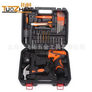 家用五金工具套装多功能手提便携锂电钻拓展工具锂电钻30件套