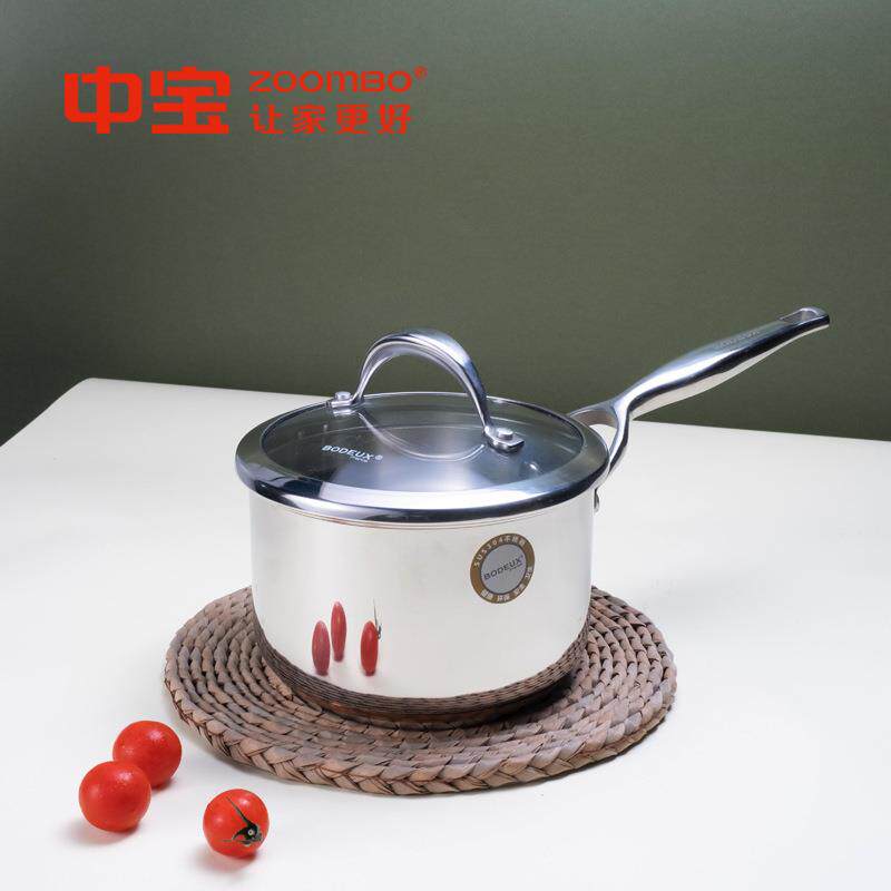 铂帝斯304加厚不锈钢奶锅不粘锅宝宝辅食锅婴儿煮热奶锅家用小锅
