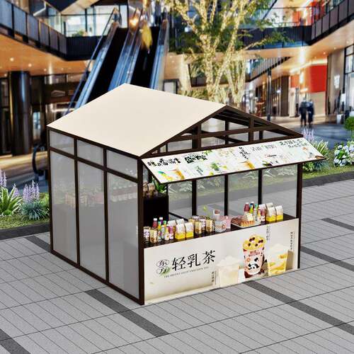集市摊位架商业活动展示架全封闭阳光板屋文旅促销铁艺创意摆摊架