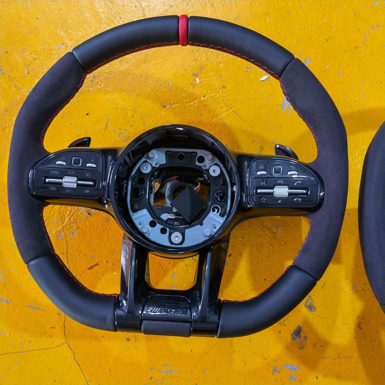 适用于奔驰 C级A级E级AMG碳纤维方向盘总成升级改装适配广