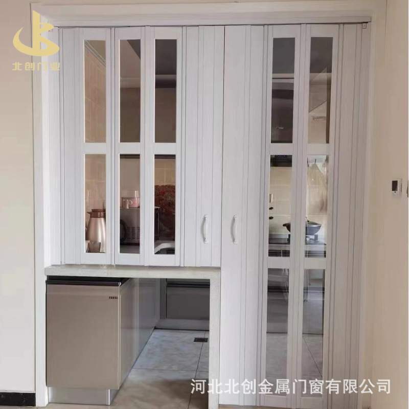 工厂供应厨房铝合金折叠门 阳台隔断折叠隐形门 餐厅铝合金推拉门