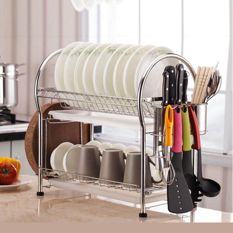 304不锈钢放碗架双层碗筷沥水架厨房收纳架沥水架碗筷收纳架现货