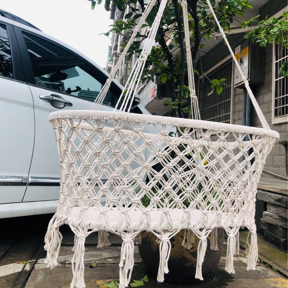 婴儿吊床摇篮厂家直销宝宝吊椅棉绳编织儿童吊篮秋千悬挂式防侧翻