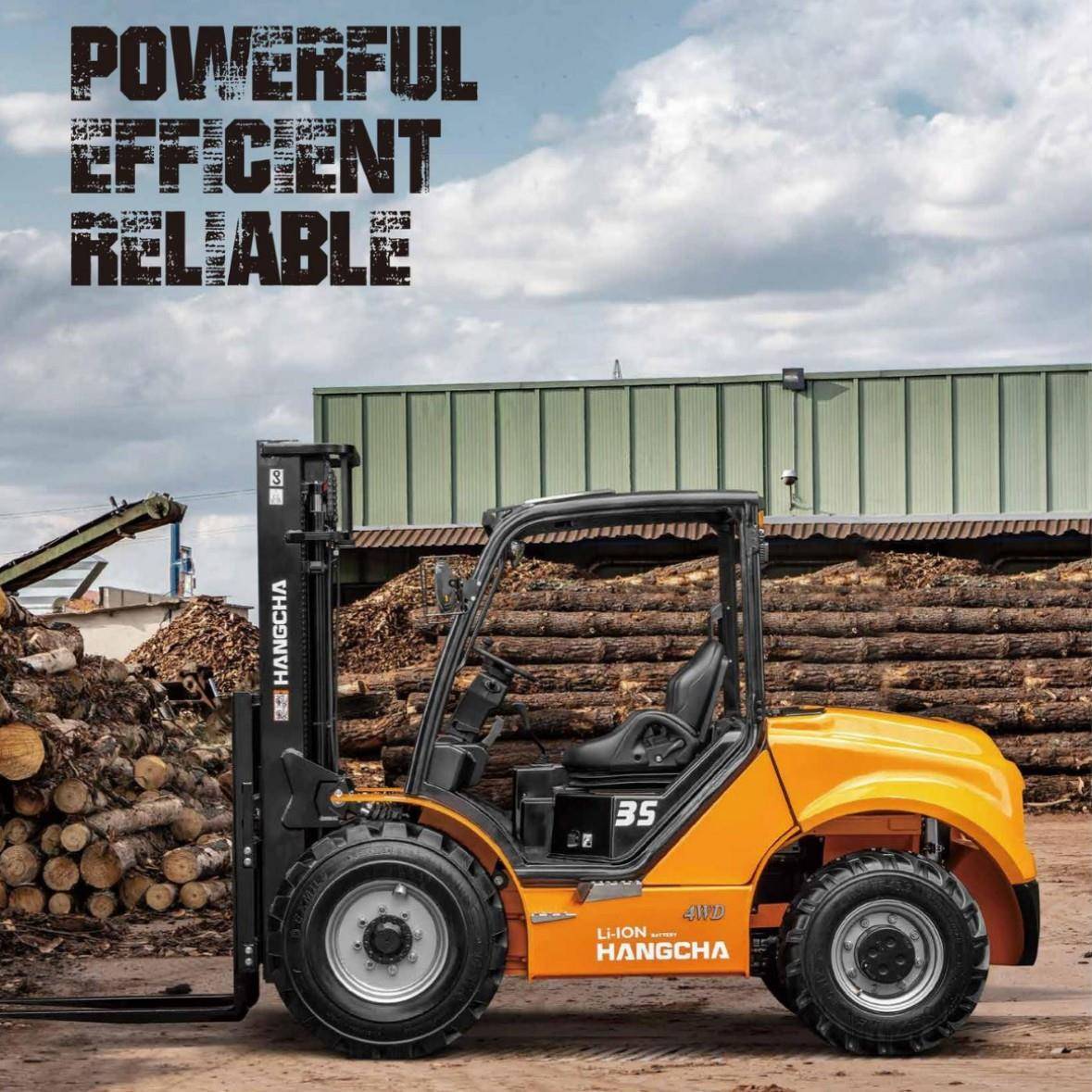 杭叉四驱越野叉车1.5-5吨内燃柴油叉车电动两驱全地形越野叉车