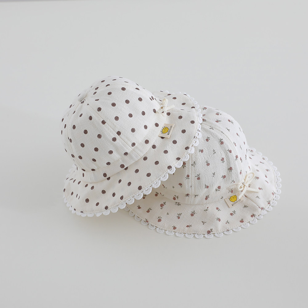 儿童帽子春夏甜美碎花渔夫帽女宝宝遮阳防晒蕾丝边可调节百搭帽子,童装/婴儿装/亲子装,帽子,淘宝优惠券,粉丝福利购,淘宝优惠卷