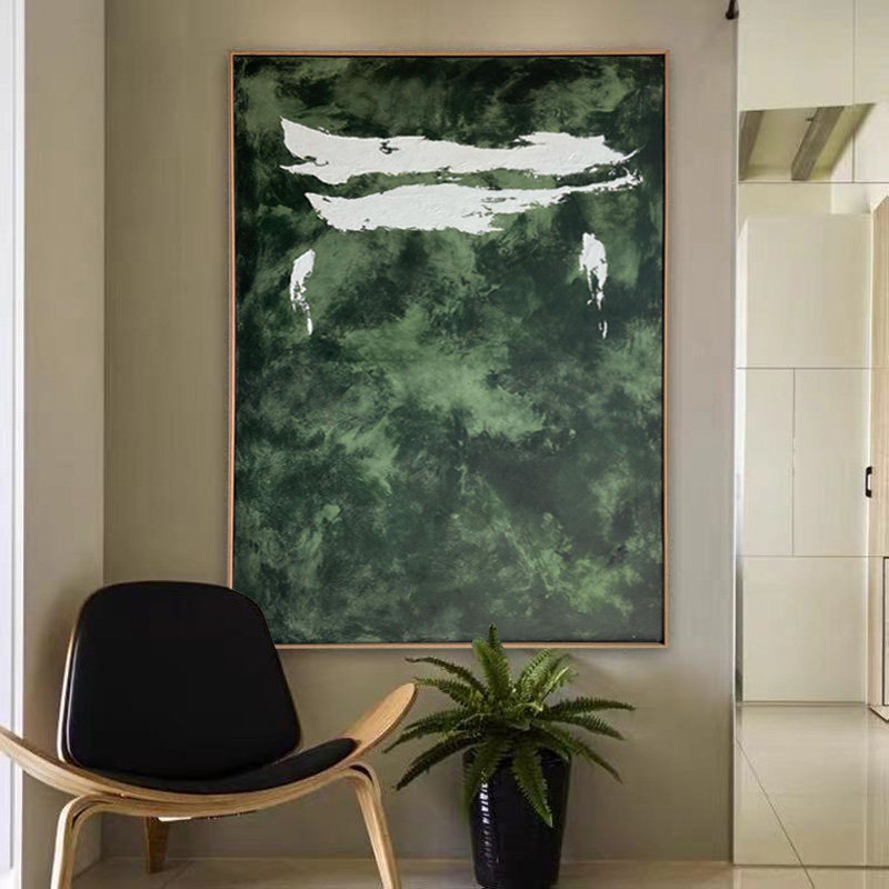 piant原创手绘《境界》侘寂赤贫风挂画沙发背景墙画客厅装饰画