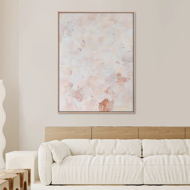 HW.paint纯手绘油画《芙袖》餐厅抽象背景墙挂画客厅侘寂风装饰画