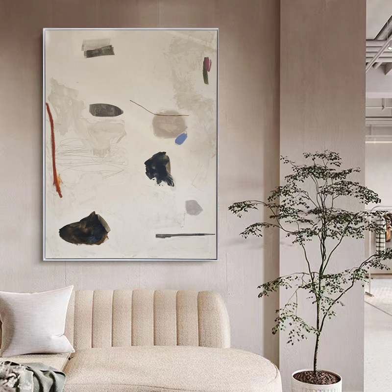 piant原创手绘油画《星斗》北欧抽象客厅装饰画玄关纯手工油画