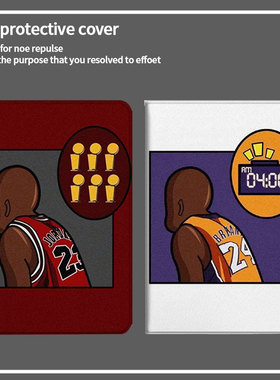 NBA球星适用2020/19新款10.2寸ipad带笔槽air1/2/3苹果简约平板保护套mini4皮套科比pro11乔丹10.5/9.7寸5/6