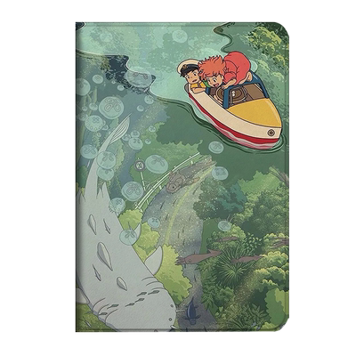 波妞和宗介ipadmini6适用2021pro11平板保护套10.2寸air3三折pro10.5壳2018/17款9.7动漫air4/1壳mini123笔槽