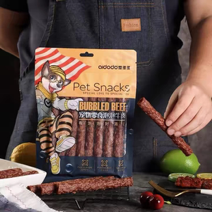爱多多泡泡牛肉培根狗狗零食大力牛肉棒100g训练奖励补钙减轻口臭