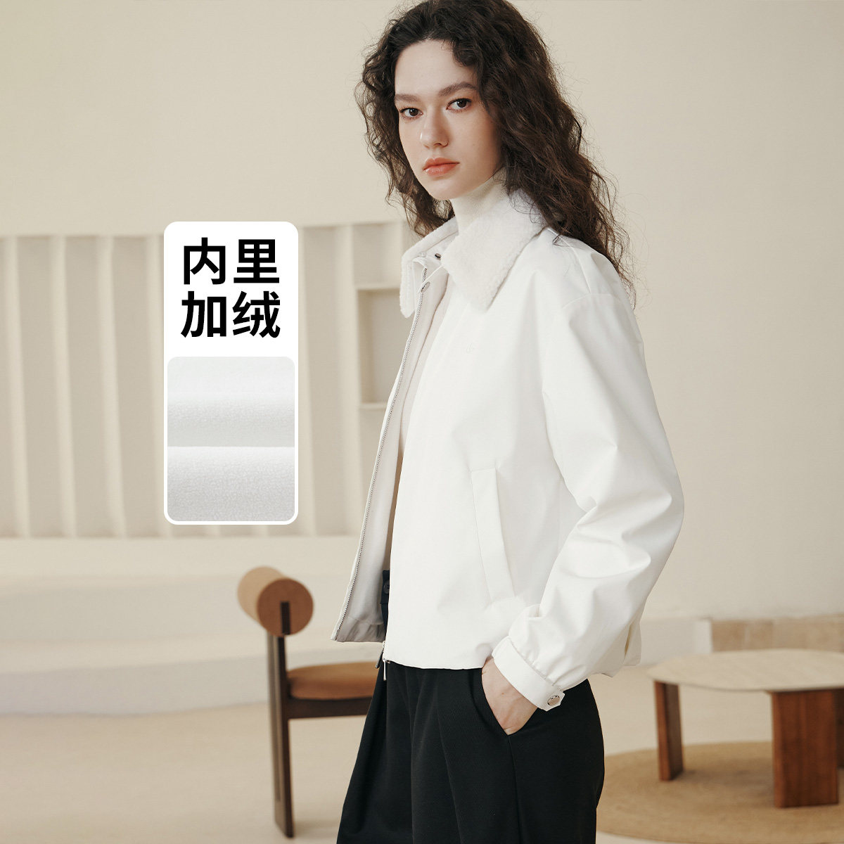 卓凡尼·华伦天奴女拉链短外套