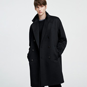 GIOVANNI 宽松英伦风呢子外套 中长款 VALENTINO秋冬季 毛呢大衣男士