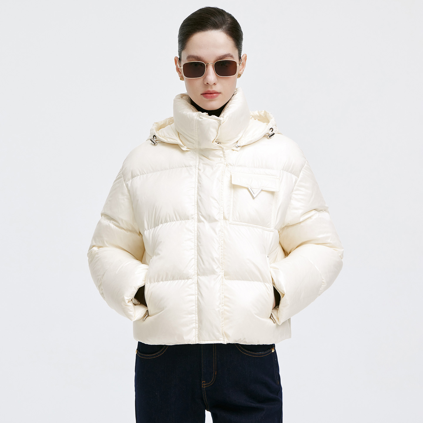 卓凡尼·华伦天奴短款面包羽绒服