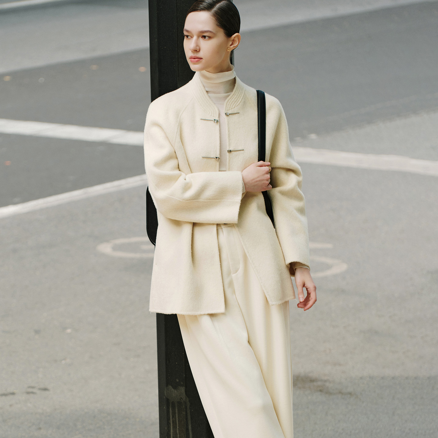 卓凡尼·华伦天奴羊毛呢大衣外套