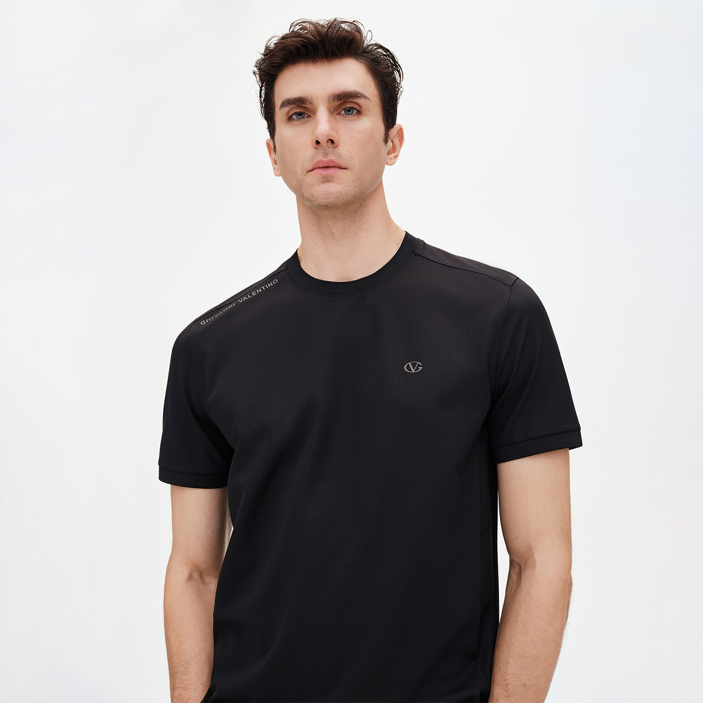 GIOVANNI VALENTINO夏季薄款圆领短袖T恤男士凉感速干运动体恤,男装,T恤,淘宝优惠券,粉丝福利购,淘宝优惠卷