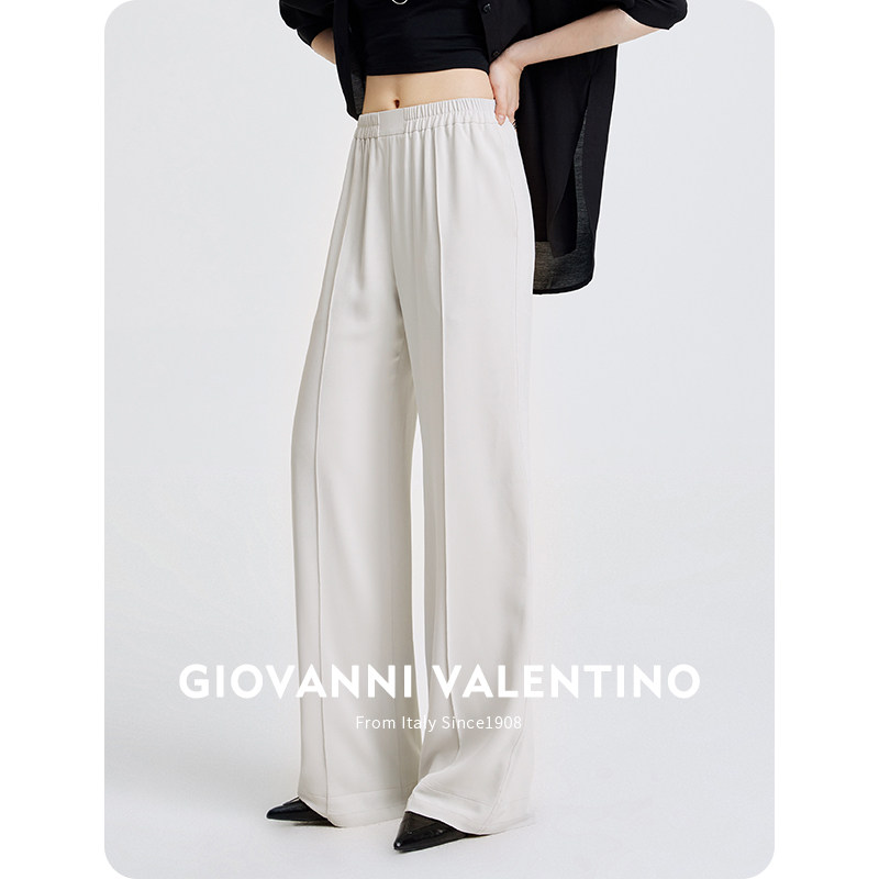 GIOVANNI VALENTINO休闲裤春夏季2025新品时尚百搭宽松阔腿裤女装,女装/女士精品,休闲裤,淘宝优惠券,粉丝福利购,淘宝优惠卷