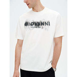 短袖 薄款 男T恤圆领抗菌字母印花休闲体恤 VALENTINO夏季 GIOVANNI