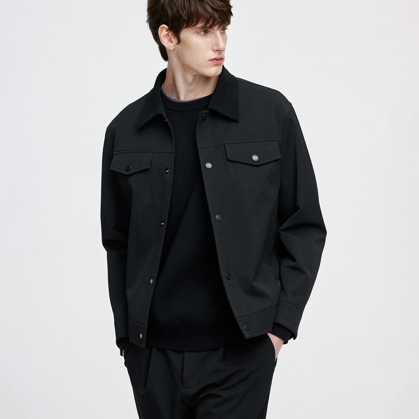 卓凡尼·华伦天奴复古翻领夹克