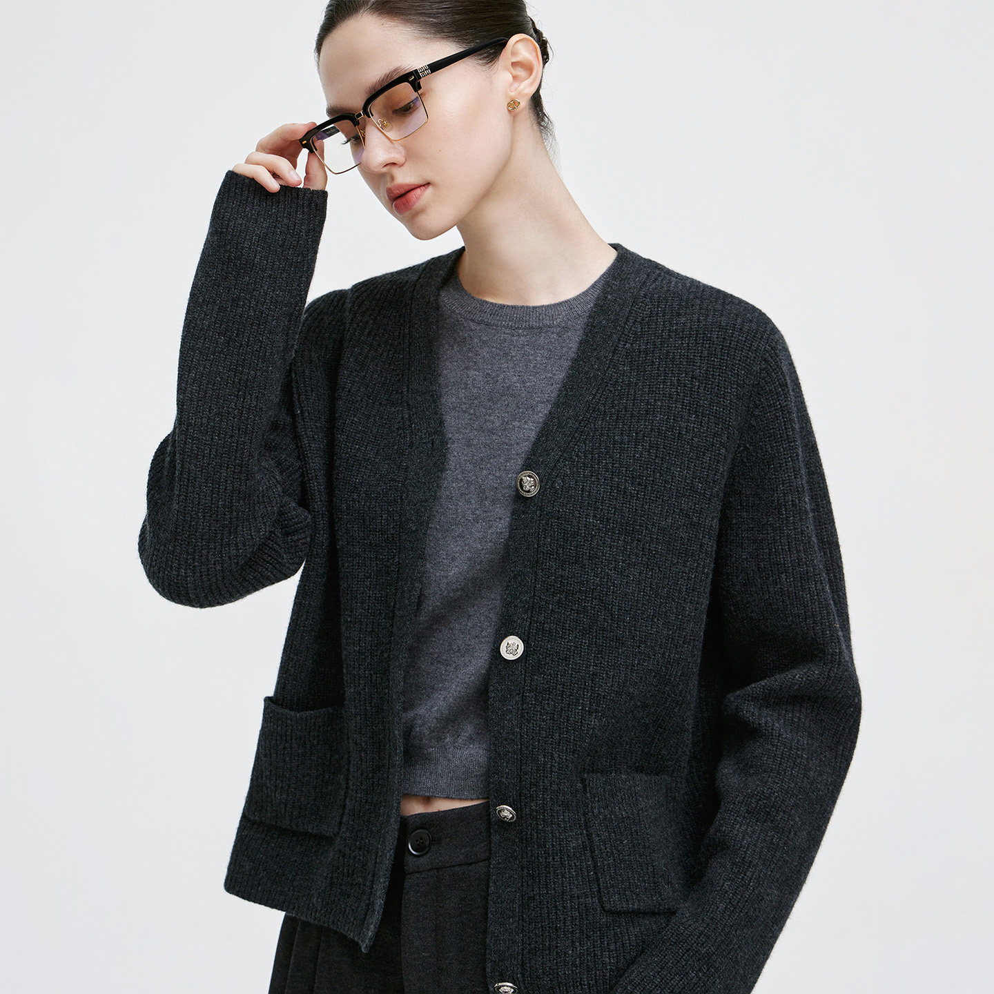 GIOVANNI VALENTINO秋冬季长袖羊毛针织开衫女士休闲V领毛衣外套,女装/女士精品,毛针织衫,淘宝优惠券,粉丝福利购,淘宝优惠卷