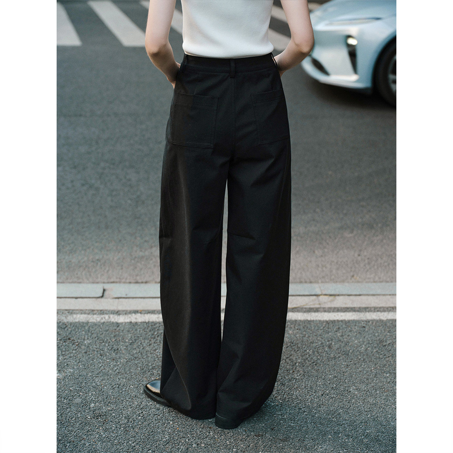 GIOVANNI VALENTINO春夏季女士休闲长裤宽松高腰显瘦阔腿香蕉裤 - GIOVANNI VALENTINO旗舰店出品