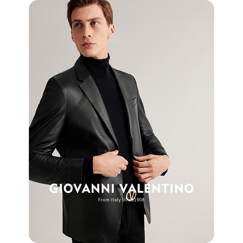 GIOVANNIVALENTINO真皮西装皮衣