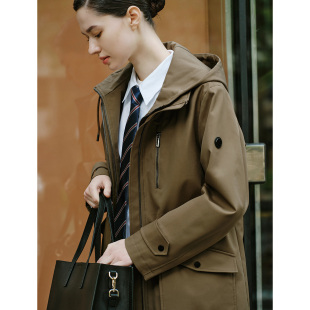 GIOVANNI 连帽风衣女士休闲宽松户外羽绒服外套 VALENTINO春秋季