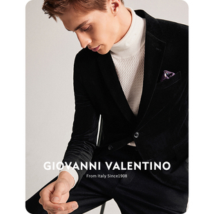 男外套高级感单便西新款 VALENTINO休闲西装 GIOVANNI 西服 灯芯绒