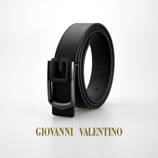 GIOVANNI 针扣腰带简约金属扣商务潮流真皮高端皮带 VALENTINO男士