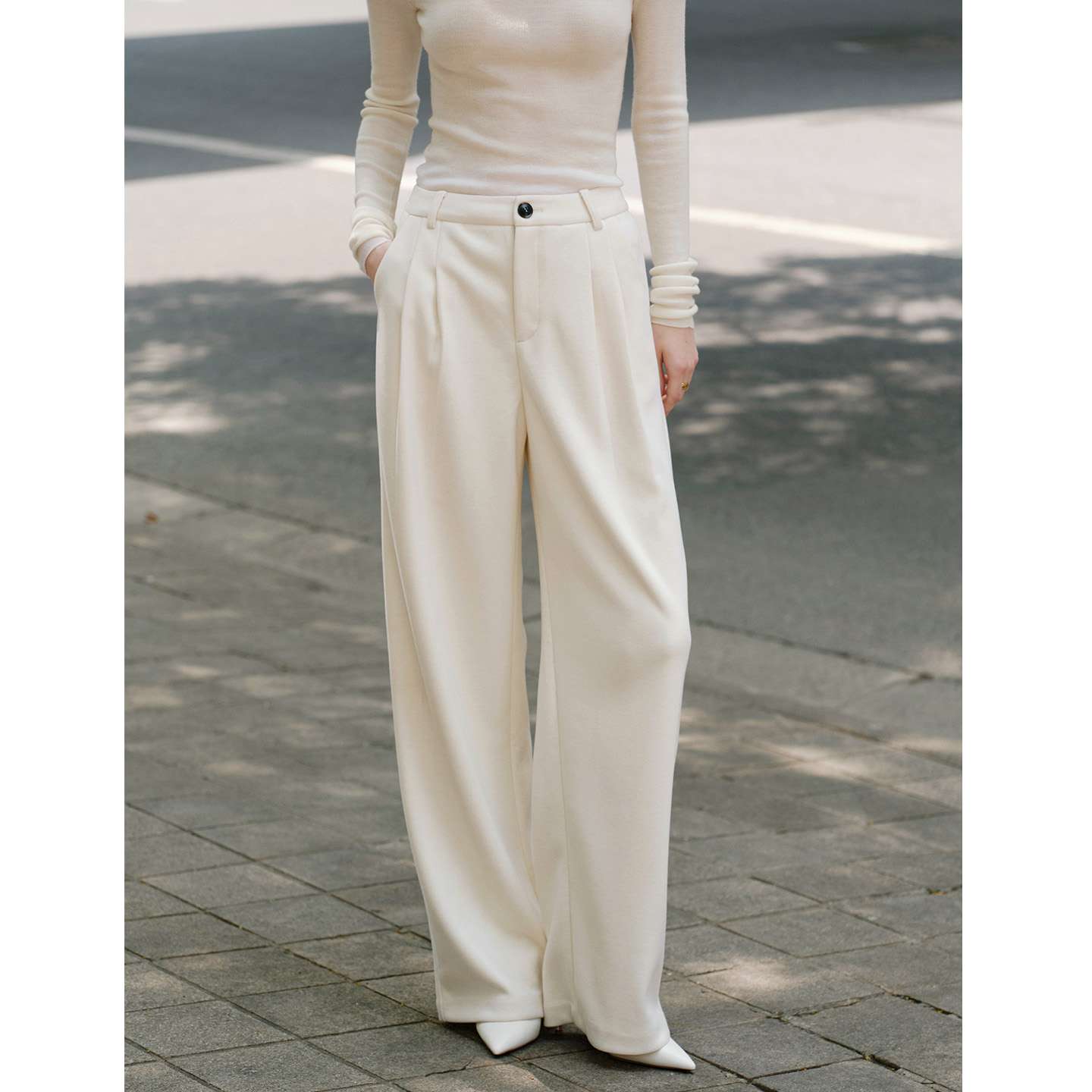 卓凡尼·华伦天奴女士磨毛休闲裤