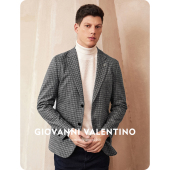 羊毛 千鸟格西装 GIOVANNI 新款 便西外套 VALENTINO休闲西服男春季