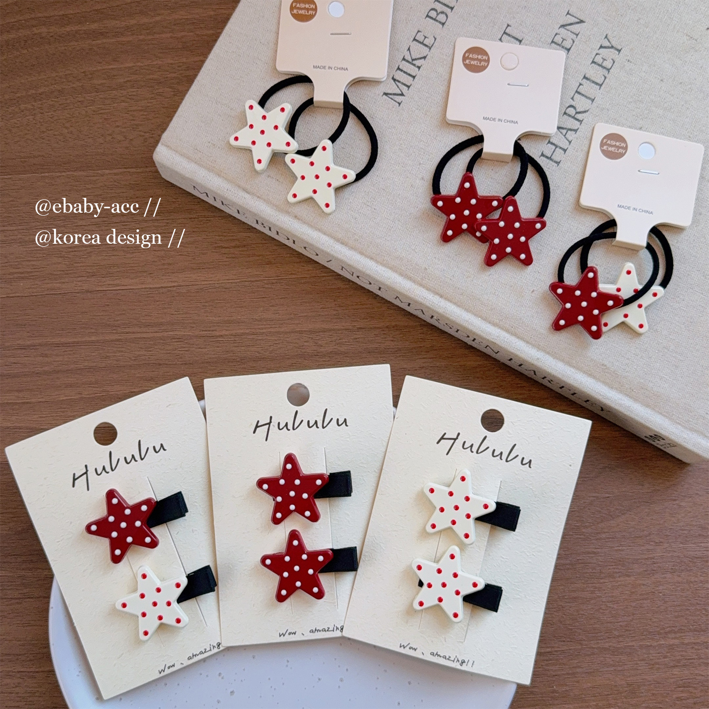 儿童可爱波点发夹发圈女童发饰