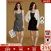 BANANA 辣妹吊带连衣裙 烫钻字母收腰显瘦修身 CICI2025年秋季 新款