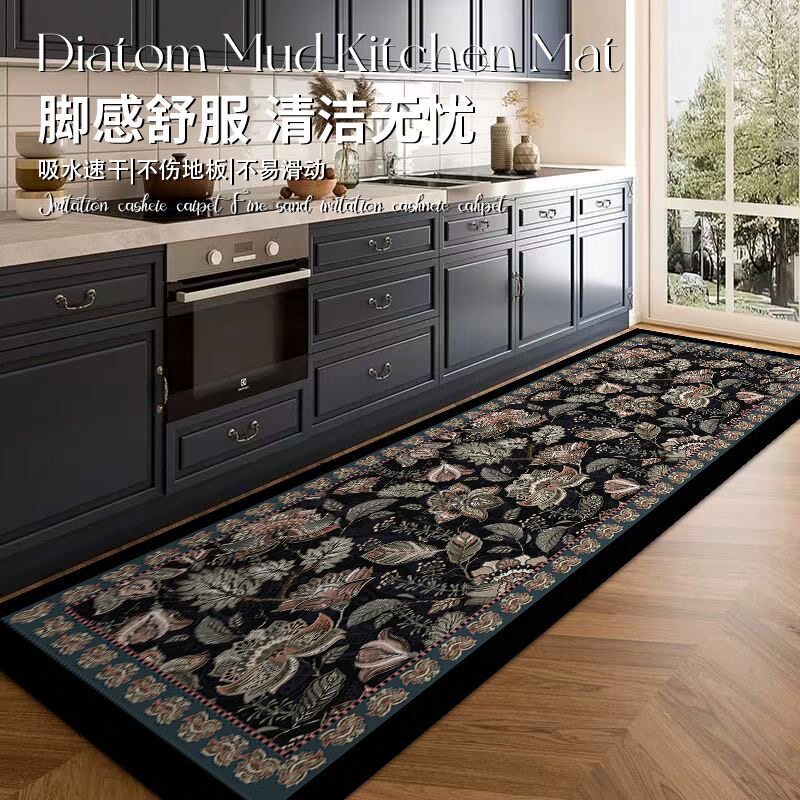 美式硅藻泥厨房地垫吸水吸油免洗