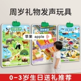 Детская игрушка, детский интеллектуальный флип-чарт для девочек, подарок на день рождения, со звуком, интеллектуальное развитие