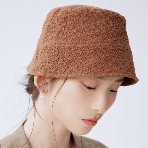 clásico压皱小盆帽四季