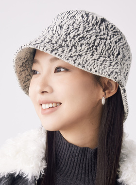 clásico双面戴织花破骨羊毛渔夫帽保暖百搭多戴法秋冬帽子渔夫帽