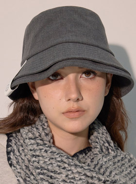 clásico牛仔洗水复古双檐渔夫帽休闲百搭小众设计时尚帽子
