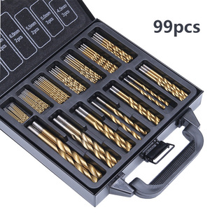 高速钢镀钛麻花钻头含钴M35麻花钻99件套装 铁不锈钢打孔麻花钻头