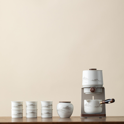 懒人自动泡茶神器茶具套装2025新款喝茶专用茶杯高档轻奢家用陶瓷