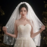月下相恋 Белый короткий ретро реквизит подходит для фотосессий для невесты, аксессуар для волос